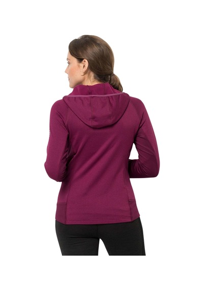 Jack Wolfskın Jack Wolfskin Hydro Grid Fleece Kadın Mor Outdoor Ceketi 1014 Mürdüm