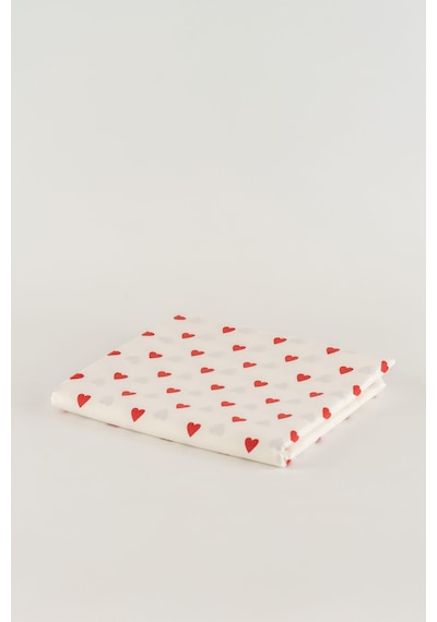 Soley Mix & Match Hearts %100 Pamuk Tek Kişilik Düz Çarşaf Kırmızı
