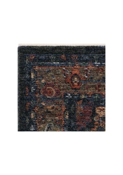 Cool Halı Saray Lacivert Vintage Etnik Çiçek Motifli Soft Çerçeveli Bohem Oturma Odası Salon Halısı