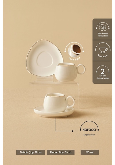Karaca  Streamline Tribe 2 Kişilik Kahve Fincanı 90 ml