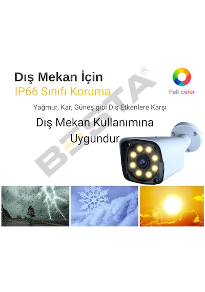5mp Lens 1080p Warm Led 4 Kamera 500gb Hdd Güvenlik Kamerası Seti