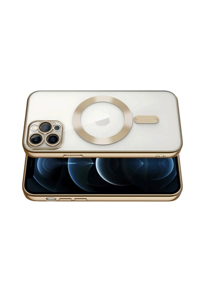 Apple iPhone  Uyumlu  13 Pro Kılıf Kross Magneticsafe Kapak - Gold