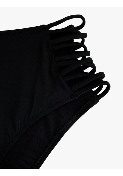 Koton Yanları İpli Yüksek Bel Bikini Altı Siyah 6sak00004mm
