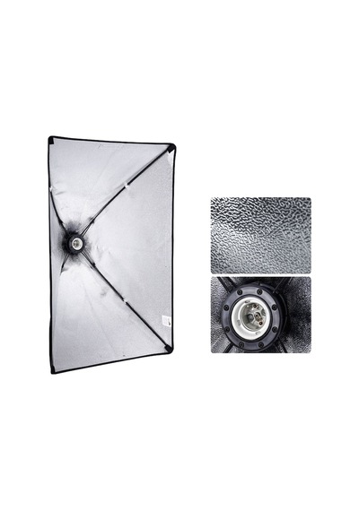 Deyatech 50 x 70 CM 2'li Video Işığı Softbox Seti + 1.8 M 2 x Işık Ayağı + 2 x Lamba + Çanta