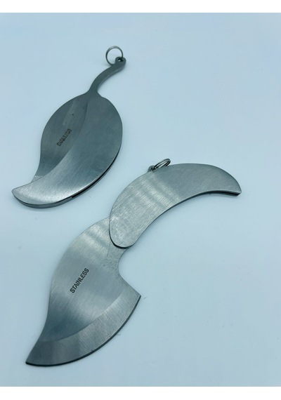 Stainless Kamp Metal Yaprak Modeli Büyükboy -12cm Gümüş