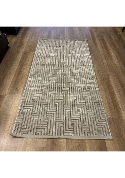 Hoom Rugs Ares 1140 Vizon Modern Düz Desen Pamuk Taban Halı Vizon