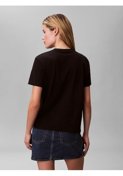 Calvin Klein Ss Multı Logo Classı, Ub1, Xs Siyah Kadın T-shirt