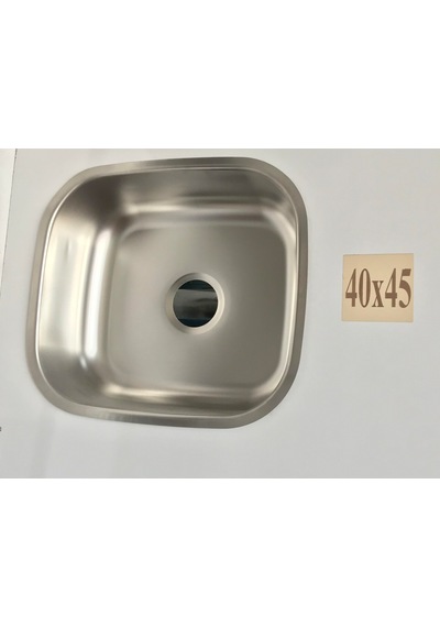 Ekosan 40 x 45 Kare Paslanmaz Eviye + Sifon