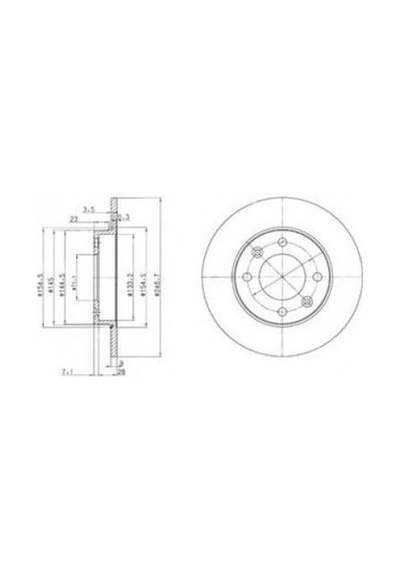 DELPHI BG3653 FREN DİSKİ ARKA 307 00- 1007 05- PARTNER 96- / XSAR