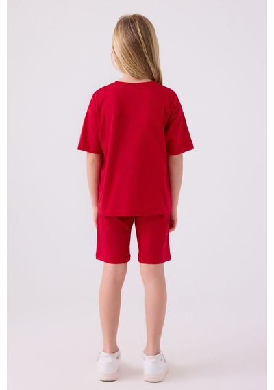 U.S. Polo Assn. U.s. Polo Assn Kız Çocuk Kırmızı Bermuda Takım 5274-43838 Kırmızı