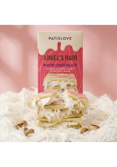 Patislove Antep Fıstığı Kremalı Ve Pişmaniye Dolgulu Beyaz Çikolata, 180g