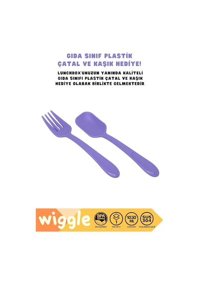 Wiggle Bento 1030ml Lunchbox Tek Katlı 2 Bölmeli Paslanmaz Çelik Sefer Tası Yemek Kutusu Diğer