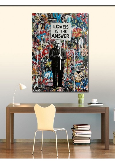 Kanvas Tablo Love İs The Answer 100cmx140cm
