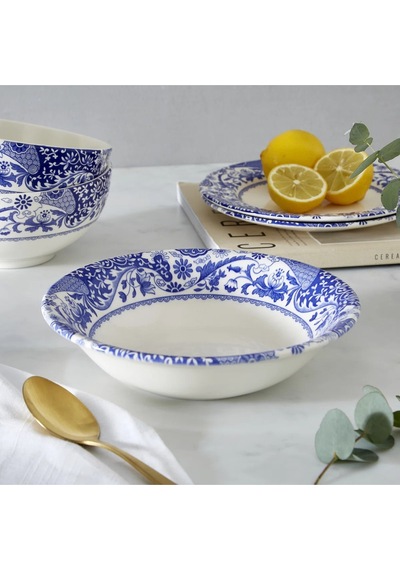 Spode Blue Italian, Brocato - Cereal Bowl 20 Cm Kase Mavi