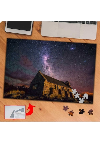 Taş Ev Ve Samanyolu Yıldızları 240 Parça Puzzle Yapboz Tablo-p103