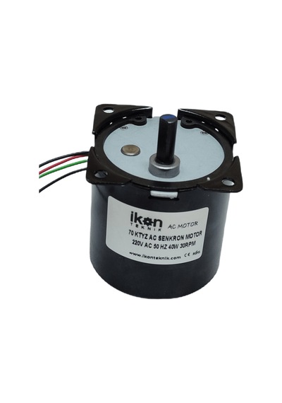 İkon Teknik İKON TEKNİK AC SENKRON MOTOR 70 KTYZ 40 Watt 30 RPM 220 Volt