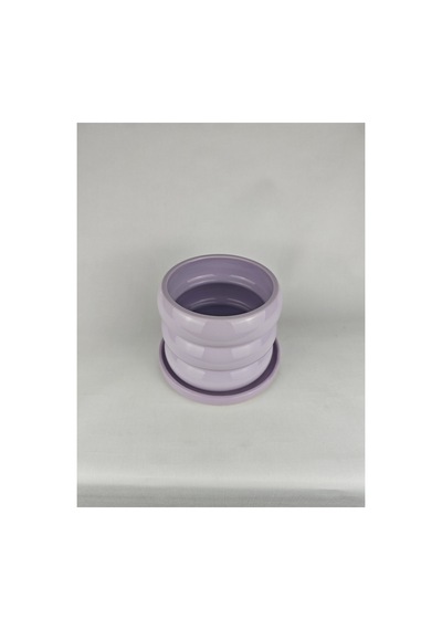 Tria Seramik Saksı Lila Çap:17cm Yük:15cm Tabaklı