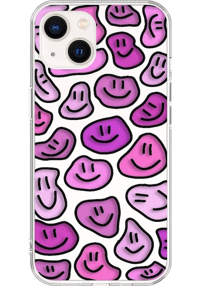 Apple Uyumlu iPhone 15 Şeffaf Kılıf Şeffaf Wallpaper 7 Tasarımlı