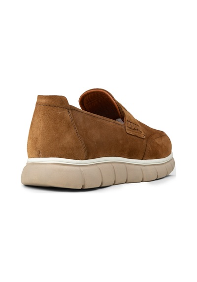 Deery Erkek Hakiki Süet Taba Renk Loafer Ayakkabı - 02045mtbae01