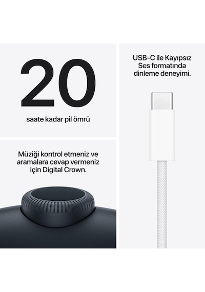 Apple MHWK4TU/A Airpods Max 2 Bluetooth 5.0 Kulak Üstü Kulaklık