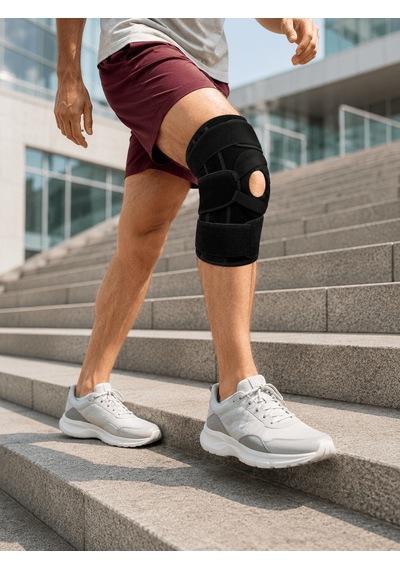 Sporcu Patella Dizliği Esnek Ligamentli Silikon Pedli Menisküs Diz Destek Bandajı Çok Renkli