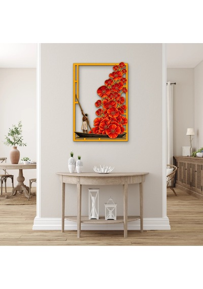 Gelincikler Ve Kayıkçı - Metal Tablo - Dec0286 86 X 125 Cm Çok Renkli