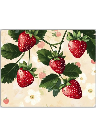 Dalda Çilekler Baskılı Mouse Pad 18x22 Cm