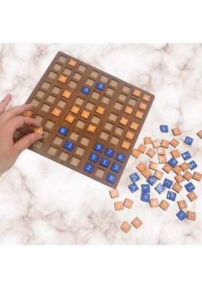 Beeri 9 Bölümlü Ahşap Sudoku Eğitici Oyun Seti