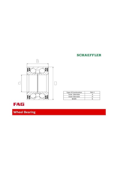 Porya Ve Rulman - Fiat Argo, Idea, Palio, Siena, Mobi - Schaeffler-fag-713690950 89957467