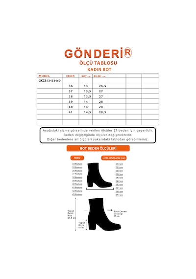 Gönderi R Kadın Siyah Fermuarlı Sivri Burun Hakiki Deri Bot Gkzb13453460