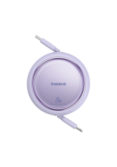 Baseus Free2pull Usb-c Lightning 20w Makaralı Hızlı Şarj Ve Data Kablosu, Mor 100 Cm