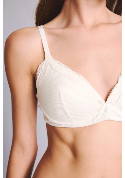 Defacto Micro Kaplı Dolgusuz Balensiz Bralet F6615ax26sper98 Ekru-er98