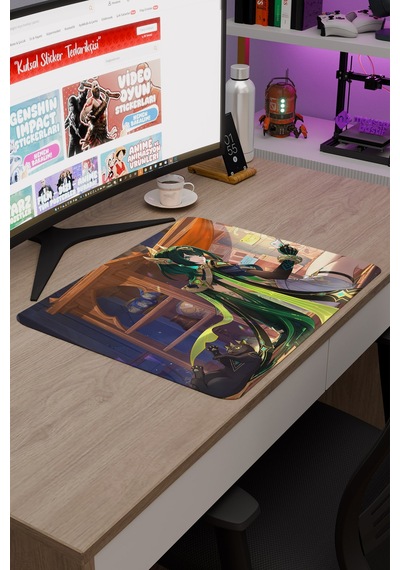 Nefer Genshin Impact Anime Oyuncu V2 - 48x40 Xl Gaming Mouse Pad Fare Altlığı