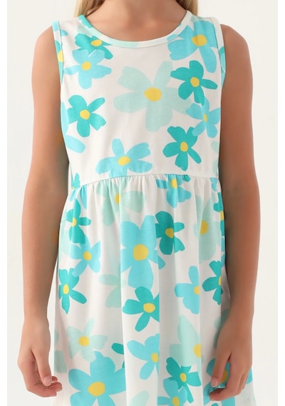 Roly Poly 3393-3 Kız Çocuk Çiçekli Elbise 001