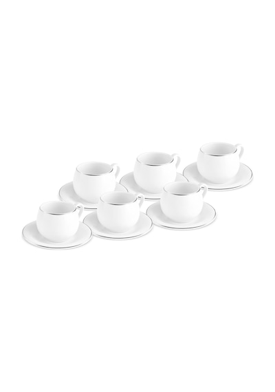 Karaca Adile 6 Kişilik Double Kahve / Çay Fincan Takımı 130 Ml Beyaz