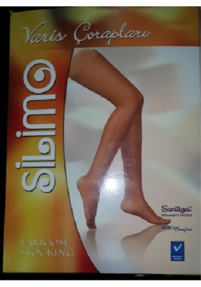 Emboli Çorabı Emboli Çorabı Diz Üstü Burnu Açık Ten Rengi Standart XL Açık Uzun
