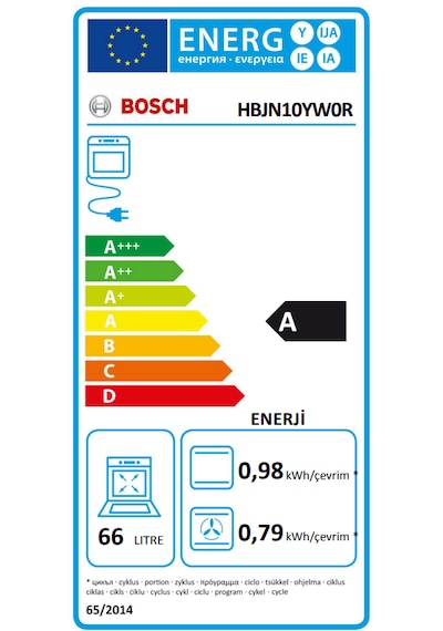 Bosch HBJN10YW0R 66 LT Ankastre Fırın