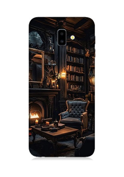 Samsung Galaxy J6 Plus Uyumlu Kütüphane Odası Desenli Silikon Kılıf