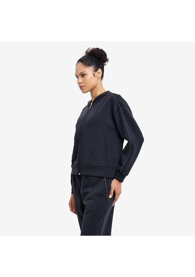 Lescon Siyah Kadın Fermuarlı Kapüşonlu Sweatshirt 26n-2101