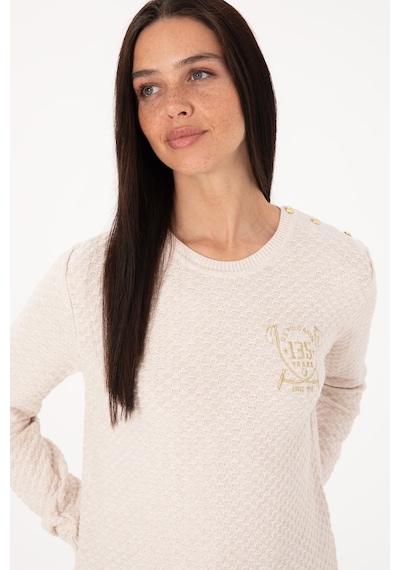 U.s. Polo Assn. Kadın Krem Melanj Kazak /triko 50315046-vr159 Krem Melanj