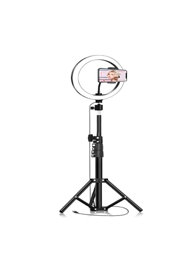 Smaylıng 10 İnç Led Ring Light Halka Işık + 2.1m Tripod Ayak + Telefon Tutucu + Bluetooth Kumanda 3 Mod 10 Kademe Işık