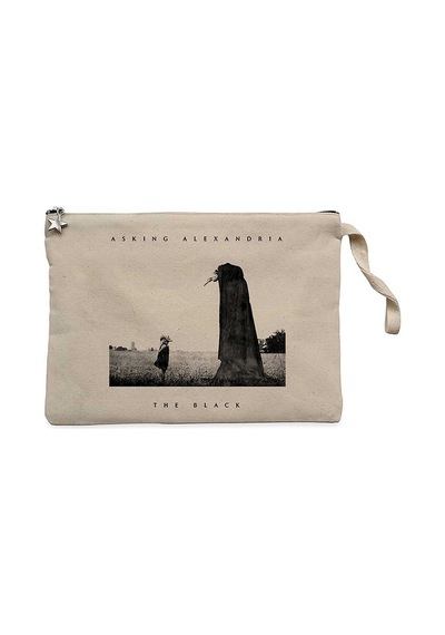 Asking Alexandria The Black Krem Clutch Cüzdan / El Çantası Krem