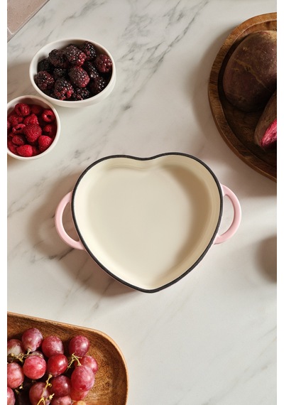 Karaca Love Emayeli Demir Döküm Sahan 18 Cm Pembe