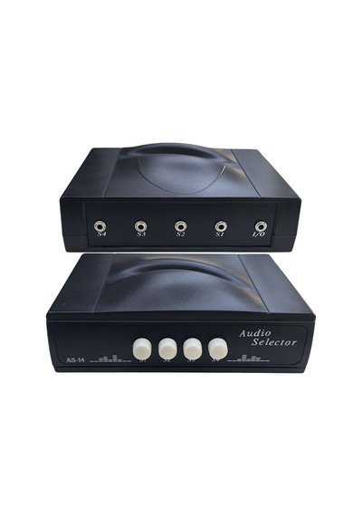 Audio Selector 4 Port Audio Ses Switch Manuel Anahtarlı Seçmeli Adaptör