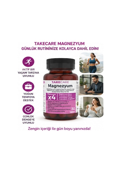 Takecare Magnezyum Takviye Edici Gıda 30 Tablet