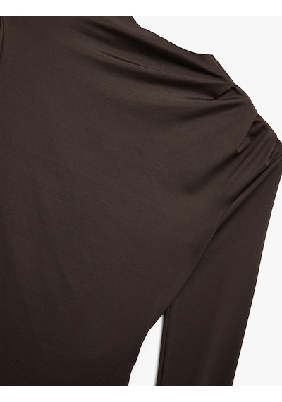 Koton Slim Fit Uzun Kollu Drape Detaylı Hafif Dik Yaka Bodysuit Kahverengi 7wak80008ek Kahve Koton Slim Fit Uzun Kollu Drape Detaylı Hafif Dik Yaka Bodysuit Kahverengi 7wak80008ek Kahve