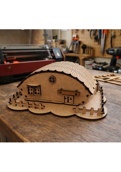 Ahşap Maket Ev 3'lü Avantaj Paketi - 12x20 Cm Boyasız Demonte Dıy Hobi Ve Sanat - Kiti Kendin Boya Model Ev