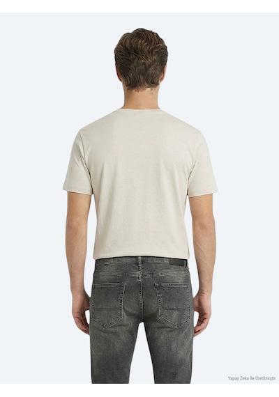 Kip Taş Düz %100 Pamuk T-shirt taş stone