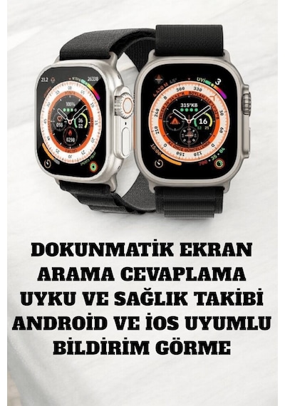 49mm Ekranlı Kan Basıncı Ve Adımsayar Özellikli Bluetooth Akıllı Saat
