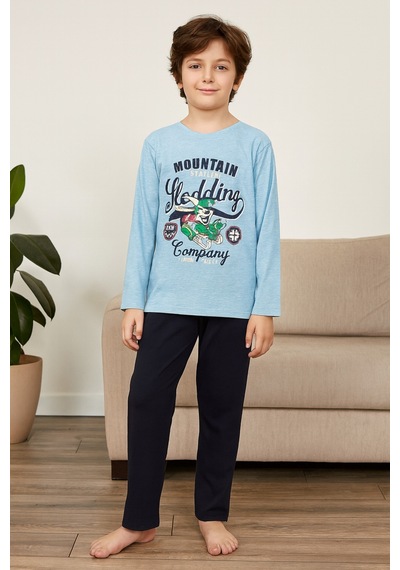 Tenra Erkek Çocuk Pijama Takımı %100 Pamuk Çok Renkli